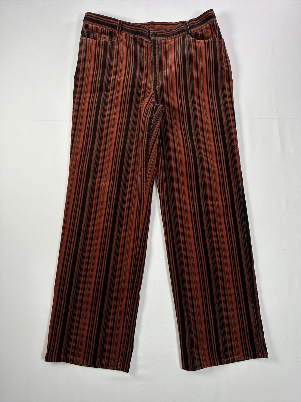 Addition Elle Corduroy Striped Straight Pants Retro 70s 16